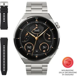 Huawei Watch GT 3 Pro 46 mm titangrau Edelstahlarmband grau