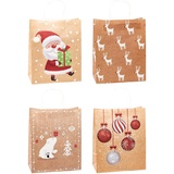 TSI 12 TSI Geschenktaschen Weihnachten Papier Serie 3 Motiv sortiert 26,0 x 32,0 cm