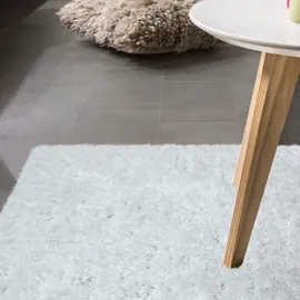 Paco Home Hochflor Teppich Wohnzimmer Schlafzimmer Shaggy Einfarbig Flauschig Modern, Grösse:80x300 cm