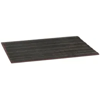 Relaxdays Badvorleger Bambus Schwarz 80 x 50 cm