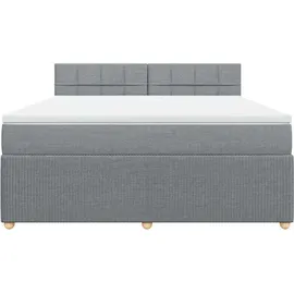 vidaXL Boxspringbett 180 x 200 cm Hellgrau