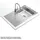 Teka Starbright 45 E-xp 1c 1e Rev Spüle mit Abtropffläche, Einbau- und wendbar, Möbel 45 cm, Handventil, Edelstahl
