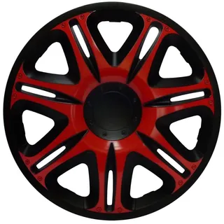 ZentimeX Z732962 Radkappen Radzierblenden universal 14 Zoll RED-Black