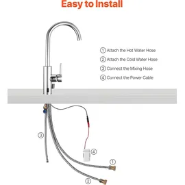 Vevor Einhandmischer Verchromtes Silber