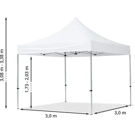 TOOLPORT Faltpavillon Economy 3 x 3 m inkl. 4 Seitenteile lila 59010
