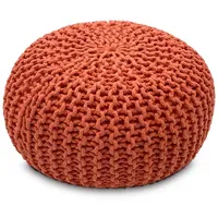 Amagohome Sitzpouf Strickhocker Pouf Ø45 H30cm Bodenkissen Indoor Baumwolle