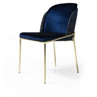 JVmoebel Stuhl Blauer Edelstahl Küchenstuhl Luxus Esszimmer Sitzer Stilvolle Stühle (1 St), Made in Europa blau