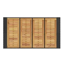 vidaXL Garten-Bartisch mit Holzplatte Schwarz 145x80x110 cm Polyrattan