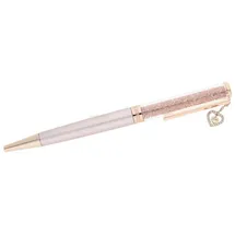 Swarovski Crystalline Kugelschreiber Herz, Rosa, Creme, Roségold Legierung
