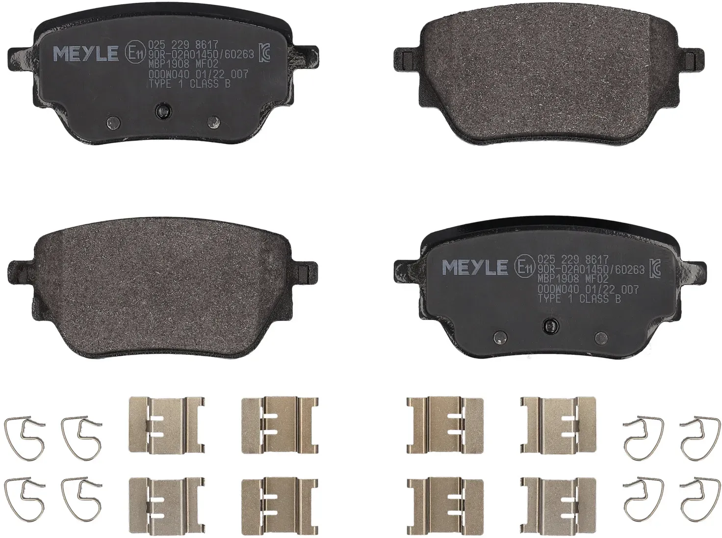 MEYLE Bremsbelagsatz, Scheibenbremse 0252298617 Hinterachse für Mercedes