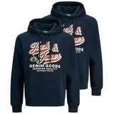 JACK & JONES Sweatshirt Logo Blau M