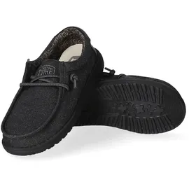 HEYDUDE Wally Youth Basic Moccasin Schwarz 33