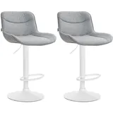 deluke Barhocker RAGAD 49 x 51 x 85 cm Grau/Weiß