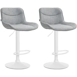 deluke Barhocker RAGAD 49 x 51 x 85 cm Grau/Weiß