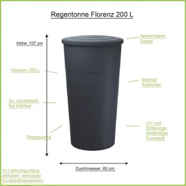 Prosperplast Smooth Regentonne 200 l anthrazit