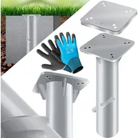 Kesser Bodenplatte Metall 16 x 16 cm Silber