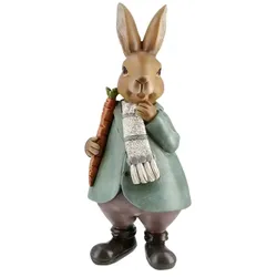 Deko Osterhase , mehrfarbig , Polyresin (Kunstharz) , Maße (cm): B: 10 H: 24 T: 10