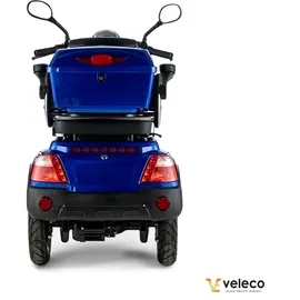 VELECO Faster Elektromobil 4-Rad Seniorenmobil 1000 W blau