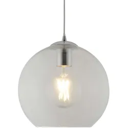 Decken Hänge Lampe Pendel Leuchte Chrom Glas Dimmbar Verstellbar Beleuchtung