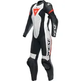 Dainese Grobnik S26 1-Teiler perforierte Damen Motorrad Lederkombi, schwarz-weiss-rot, Größe 48