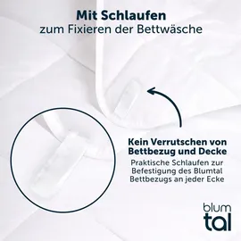 Blumtal Ganzjahresdecke 135x200 cm - Alljahresdecke 135x200 cm - Decke mitteldick 135x200 cm - Decke für das ganze Jahr Füllmenge 300 gsm - Weiß, Textil, Füllung: Polyester, Rechteckig, Oeko-Tex® Standard 100, Schlaftextilien, Bettdecken, 4 Jahreszeiten
