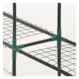 vidaXL Gewächshaus mit 8 Regalen 143 x 143 x 195 cm