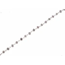 Kette ohne Anhänger FIRETTI "Schmuck Geschenk Silber 925 Halsschmuck Halskette Edelstein", blau (silberfarben, grau, blau), Halsketten, Damen, Silber 925 (Sterlingsilber), L: 45cm, Made in Germany - mit Rubin, Labradorit oder Pyrit