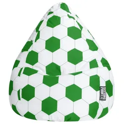 BeanBag FANKURVE XL grün-weiß