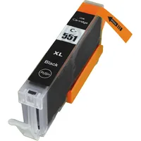 Ampertec Kompatible Tinte ersetzt Canon 6443B001 CLI-551XLBK schwarz