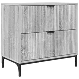 vidaXL Nachttisch Grau Sonoma 63,5 x 36 x 61 cm Holzwerkstoff