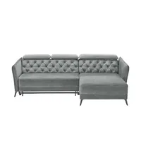 smart Ecksofa mit Kopfteilverstellung Kavita ¦ grau ¦ Maße (cm): B: 254 H: 85 T: 199.0