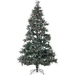 Künstlicher Weihnachtsbaum mit Schnee bestreut 240 cm grün DENALI