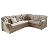 DOMO collection Ecksofa DOMO COLLECTION "Papenburg B/T/H: 242/190/84 cm L-Form", braun, B:242cm H:84cm T:190cm, Struktur ( 90% Polyester, 10% Polyacryl);Microfaser PRIMABELLE (100% Polyester);Kunstleder SOFTLUX;Luxus-Microfaser (100% Polyester), Sofas, Ecksofa, wahlweise