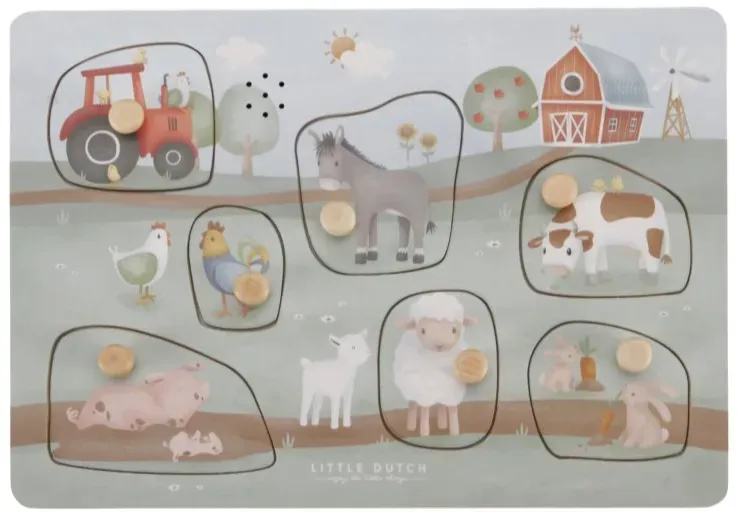 Little Dutch Little Farm Sound Puzzle Puzzle aus Holz 1 St.