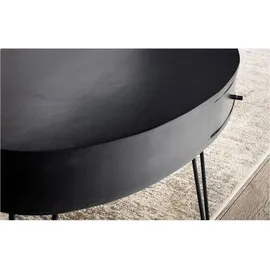 Wohnling Couchtisch Schwarz Mango 100 x 50 x 40 cm