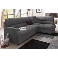 Ecksofa SIT & MORE "Pandora L-Form", grau (anthrazit), B:251cm H:91cm T:176cm, Luxus-Microfaser ALTARA NUBUCK (100% Polyester), Luxus-Microfaser ALTARA NUBUCK (100% Polyester), Luxus-Microfaser (100% Polyester), Sofas, wahlweise mit Bettfunktion und Bettkasten, Topseller