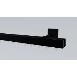 INDEKO Gardinenstange INDEKO "Bern", schwarz, L:430cm, Aluminium, Gardinenstangen, Innenlauf Komplett-Set inkl. Gleitern und Montagematerial