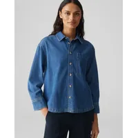 Opus Langarmbluse blau 40