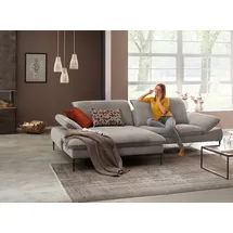 W.Schillig Ecksofa enjoy&MORE, Designsofa, elegant und bequem, L-Form, Sitztiefenverstellung, Füße schwarz pulverbeschichtet, Breite 294 cm braun