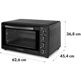 Klarstein Masterchef 60 Mini-Backofen 60l 2000W 100-230 °C Timer schwarz