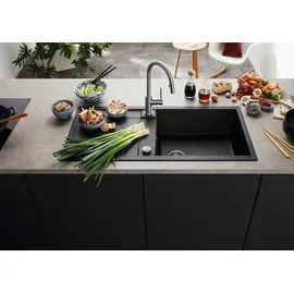 Blanco Metra XL 6 S Einbau vulkangrau + Excenterbetätigung