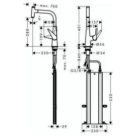 Hansgrohe Talis Select M51 300 1jet sBox (73853000)