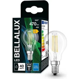 Bellalux LED Filament Tropfen 4W = LED-Lampe, E14, klar 470lm Neutralweiß 4000K