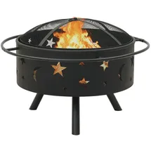 vidaXL Feuerkorb Ø 76 cm Schwarz