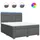 vidaXL Boxspringbett 180 x 200 cm Dunkelgrau