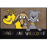 Salonloewe Fußmatte Dogs Are Welcome 50x75 cm Eingangs-Türmatte Hunde Fussabtreter lustig