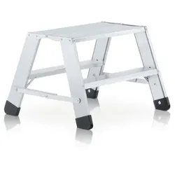 Podestleiter 2 x 3 Stufen, klappbar, Aluminium