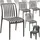 Tectake Gartenstuhl Alcudia 47 x 58 x 80,5 cm grau 4 St.