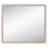 Stella Trading Wandspiegel Eiche Optik - hochwertiger Spiegel für Flur & Garderobe - 80 x 70 x 2 cm
