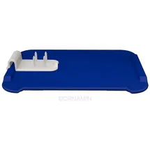 Ornamin Frühstücksbrettchen Qualitätskunststoff 1 St 1x Essbrettchen 1x Zubereitungshilfe blau